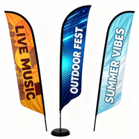 Drapeau publicitaire personnalisé TRITON résistant au vent pour événements extérieurs et promotion d'entreprise avec mât en fibre de verre