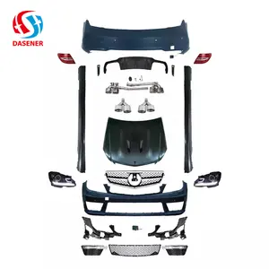 Dasener Voorbumper Grills Lampkap Zijskirts Achter Diffuser 2008-2014 Exhoust Voor Mercedes Benz W204 C63 Amg Wide Body Kit