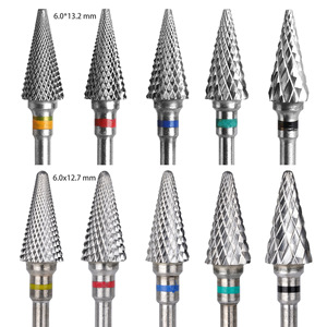 Bán buôn 3/32 ''tungsten <span class=keywords><strong>carbide</strong></span> Nail Khoan Bits <span class=keywords><strong>Cone</strong></span> hình dạng công cụ làm móng tay nhanh Gel Remover biểu tượng tùy chỉnh màu bạc - Product Image 1