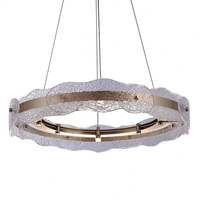 Lampe suspendue contemporaine en verre ondulé, luminaire décoratif de luxe pour escaliers, salon, chambre et restaurant