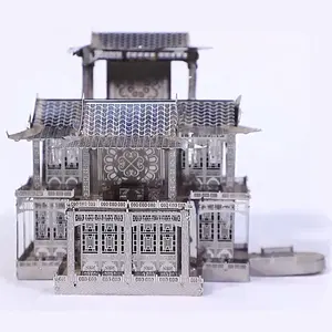 Juegos de rompecabezas 3D Diy Metal 3D Building Puzzle Serie de construcción china Modelo de rompecabezas de metal 3D