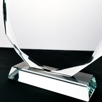 Personnalisation en gros de tout texte et motif grandes plaques de trophée de récompense en cristal de verre vierge