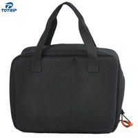 Sac de transport robuste pour outils électriques TOTRIP, étui de rangement pour multimètre et équipement de test électrique, fermeture éclair, organisateur multi-compartiments en PU