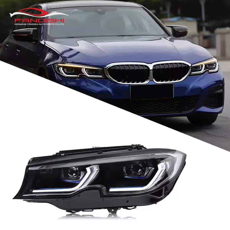 Lampu depan LED penuh untuk BMW, pasang dan Mainkan peningkatan ke Laser, lampu depan LED penuh untuk BMW 3 series G20 G80 2019-2021, perakitan lampu depan