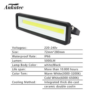 Proyector LED 220V 50W IP65 Impermeable para Paisajes, Exteriores, Residenciales, Jardines, Lámpara de Pared, Reflector - Product Image 2