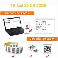 Scanner de codes à barres QR 2D sans fil portable et filaire A3D A30D pour système de magasin de supermarché