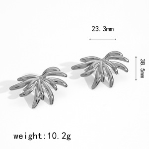 European Style Angel <b>Wing</b> Drop <b>Earrings</b> 18k Gold Plated Stainless Steel For Women Fashion Jewelry TE60169 - Product Image 5