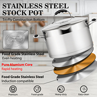 RORENCE EN STOCK – Fournisseur d'usine – Marmites et casseroles multifonctionnelles en acier inoxydable 18/10 de haute qualité avec fonctions de cuisson
