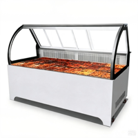 Hotel-Buffet-Speisenwärmer, Warmhaltevitrine für Speisen, beheizte Feinkostvitrine mit 4 Regalen für Restaurants