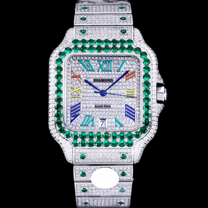 นาฬิกากลไกสำหรับผู้ชายนาฬิกาฮิปฮอปผ่านเพชรเพชรดีไซน์หรูหราสำหรับผู้ชาย - Product Image 4