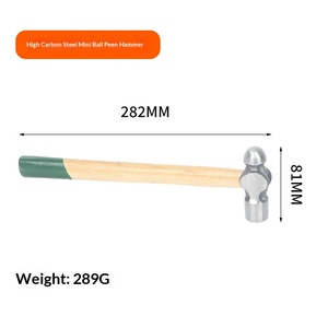 Martillo pequeño con mango de madera, mango corto, cabeza redonda, mini martillo de acero con alto contenido de carbono, martillo para el hogar - Product Image 6