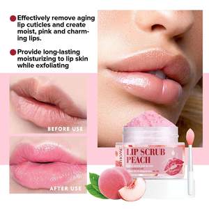 สครับริมฝีปากพีช บำรุงริมฝีปากแห้งแตก ช่วยผลัดเซลล์ผิว ให้ความชุ่มชื้น ติดทนนาน ออกฤทธิ์เร็ว แบรนด์ของเราเอง - Product Image 3