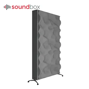 Soundbox Panel Dinding Difusi Akustik 3D Portabel, Penyebar Suara Akustik Bergerak Panel Refleksi