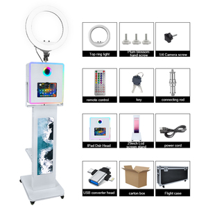 Support de photomaton portable avec écran LCD 29 pouces compatible avec iPad et appareil <span class=keywords><strong>photo</strong></span> reflex numérique pour kiosque à selfies - Product Image 6