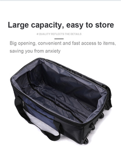Unisex New Multifunctional 2-<b>Wheel</b> Durable Travel Trolley Luggage Bag <b>Backpack</b> Rucksack Compressible Shoulder Straps - Product Image 6