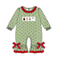 Tenue de Noël personnalisée pour bébés filles, vêtements d'hiver pour enfants, robe pour bébés filles mignons, thème de Noël