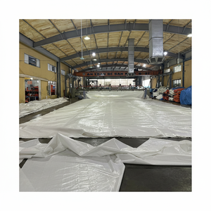 Couverture de camion de bâche de PE de haute qualité couverture de cargaison imperméable sacs en tissu HDPE tissé de Style uni auvents industrie Agriculture - Product Image 1