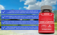 Offre Spéciale – Complément Alimentaire Certifié Halal Acétyl-L-Carnitine en Capsules Oblongues – Pour Adultes – 1 Comprimé par Jour aux Repas – 60 Capsules
