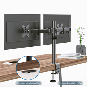 Nuevo Soporte de Escritorio Universal para Dos Monitores, Resistente, Totalmente Ajustable, de Acero, Soporta 2 Pantallas de 32 Pulgadas, Doble Soporte de Escritorio - Product Image 4