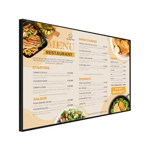 32 "43" 55 "цифровая вывеска фаст-фуд вывеска рекламный щит для ресторанов Крытый экран меню