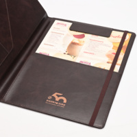 Carpeta de Presentación Personalizada de Cuero PU Duradero, Tamaño A4 |   Organizador de Documentos con Ranuras para Tarjetas y Ventana para Identificación |   Portaplumas + Banda Elástica |   Logotipo OEM