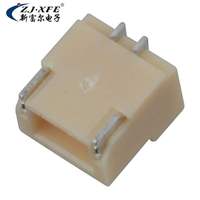 Connecteur fil-circuit thermoplastique haute température, pas de 1,0 mm, 2 broches, angle droit, SMT avec verrouillage