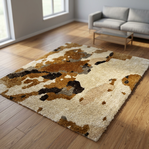 Handmade Modern Custom 4000 Gsm Wool Viscose Area Rug Carpet High Pile <b>Indian</b> Style by <b>Indian</b> Gallery Manufacturer - Product Image 4
