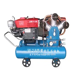 Portable W2.8/5 Diesel engine 5bar mining piston air compressors for mining