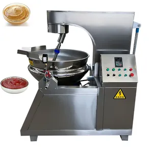 Sartén de salsa completamente automático, máquina para freír salsa de sésamo multifuncional, wok agitador planetario, mantequilla de cacahuete