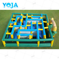 Jeu de labyrinthe d'obstacles gonflable en PVC 1000D certifié CE pour enfants et adultes, taille personnalisable, parc d'aventure en plein air