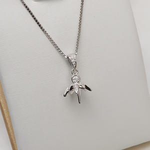 Accesorio de Plata S925 para DIY, Colgante Femenino con 10-11 Perlas, Cadena Vacía para Joyería, Diadema, Sombrero, Collar, Cubre Imperfecciones - Product Image 4