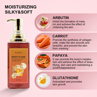 Gel Douche Professionnel Éclaircissant Rapide au Glutathion et Niacinamide pour le Corps avec Exfoliation