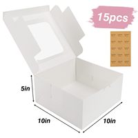 2024 nouveau logo personnalisé 6 8 10 12 pouces carton de qualité alimentaire papier lait gâteau boîte d'emballage carré papier gâteau boîte