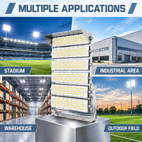 Projecteur LED modulaire étanche IP67 à haut lumen pour stade, terrain de football, arène sportive, éclairage extérieur sur haut mât