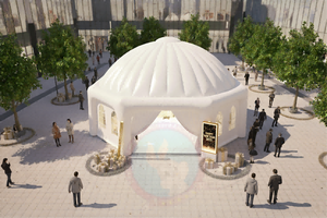 Tente de mariage gonflable sur mesure, fabriquée <span class=keywords><strong>en</strong></span> Chine, tente géante blanche pour événements, <span class=keywords><strong>pavillon</strong></span> d'exposition gonflable extérieur, <span class=keywords><strong>location</strong></span> commerciale - Product Image 5