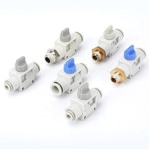 Vanne pneumatique VHK3-04F 1/4 po en plastique et laiton, vanne d'arrêt et de régulation pour gaz à température normale - Product Image 2
