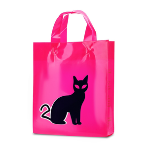 Impresión personalizada Fondo plano Bolsas rosas Paños Bolsa de embalaje Embalaje de regalo Impresión de huecograbado Bolsa reutilizable - Product Image 1