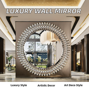 Phổ biến sang trọng nghệ thuật Deco Bạc trang trí tường gương, được sử dụng trong tủ quần áo hoặc phòng khách hoặc khách sạn Châu Âu Retro tường dán - Product Image 2