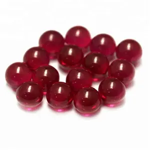 Perle de corindon de forme ronde, boule rouge populaire 5 # Ruby 4mm 5mm 6mm 8mm