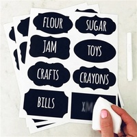 Label papan tulis tahan air untuk rumah tangga, Label pengatur bumbu dapur, stiker papan tulis dengan pena putih