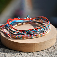 Bracelet tissé unisexe ajustable en perles Miyuki colorées, design simple, bijoux fantaisie personnalisés, idéal pour un cadeau