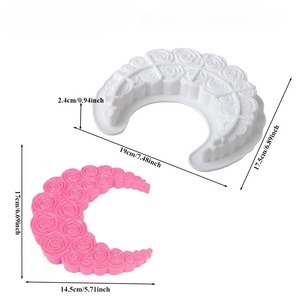 Valentine's Day Rose Design Mousse Cake Mold Floral Chocolate Mould <b>Silicone</b> Mold for DIY Cake Dessert Home Kitchen <b>Baking</b> Tool - Product Image 5