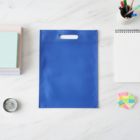 Sacs de courses personnalisés en PP non tissé, recyclés, non laminés, découpés en D, thermosoudés, pour supermarchés écologiques, idéaux pour transporter les courses