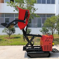 Livraison gratuite Mini camion à benne basculante populaire 500kg Mini camion à benne basculante sur chenilles à chargement automatique avec pelle