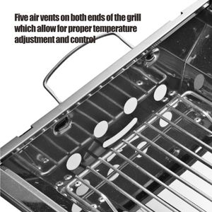 HOMFUL Bestseller: Klappbarer Outdoor-Holzkohlegrill, Verdickter BBQ-<span class=keywords><strong>Grill</strong></span> mit Edelstahlgitter - Product Image 5