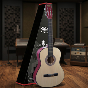 Guitarra Clásica Natural 4/4 con Mástil de Sapele, Varilla de Ajuste, Tapa de Abeto y Acabado Brillante |   Midex CG-270NT (Estuche blando) - Product Image 3
