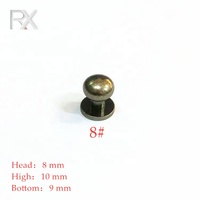 Bouton-pression rond en alliage de zinc et laiton, 2 pièces, pour ceinture, rivet, boucle, accessoires de sac à main