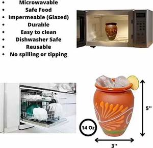 Taza de cerámica hecha a mano tradicional mexicana, arcilla roja, auténtico tarro de cerámica grande - Product Image 4