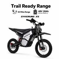 USA Stock SYKERUNS X5 Premium Trail Motorcycle Electric Dirt Bikes for Adults 3000W 48V 20Ah Lithium Battery Weekend Adventure