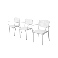 de patio moderne chaises 8 places meubles de jardin extérieur ensembles de salle à manger en corde d'aluminium de 9 pièces